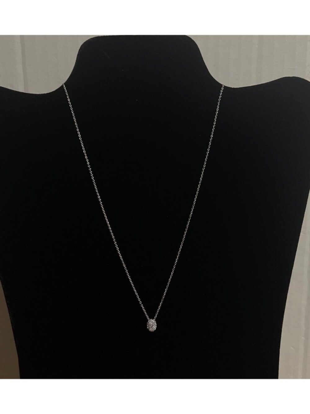 Diamond Splendor Genuine Diamond & Cubic Zirconia Pendant Necklace 18" Sterling
